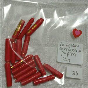 One-of-a-kind handmade/hand rolled paper beads/jewelry making/craft supplies/DIY